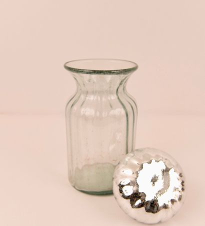 Glass jar with sulfide stopper