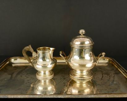 SILVER METAL. Silver-plated metal coffee...