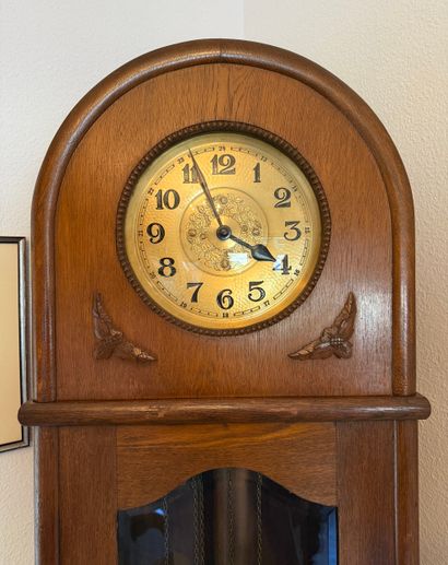 Art-Déco. Oak parquet clock. 
Dimensions...