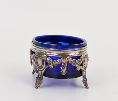 SILVER. Inv 26016-40. 4 oval salt shakers...