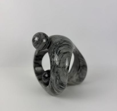 Sculpture in grey turquin marble. 20th century.
Symbolizes...