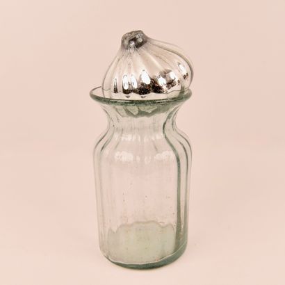 Glass jar with sulfide stopper