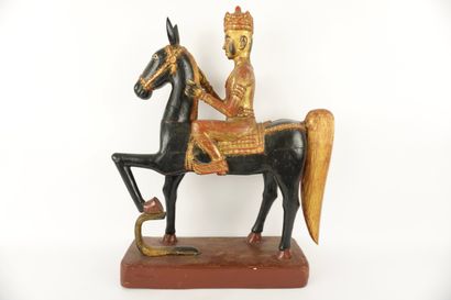 CHINA. early 20th century. Equestrian statue...