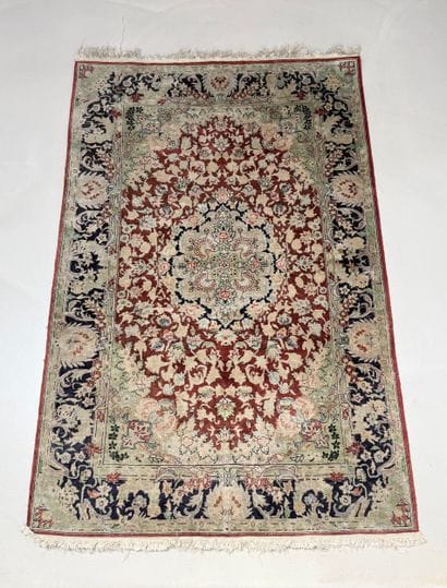 PERSIA. Silk carpet. N° 25024-17. 
Rectangular...