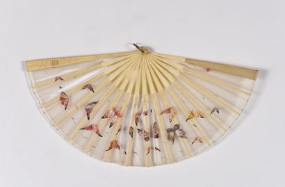 Silk fan with butterfly design. N°inv: 24018-67....