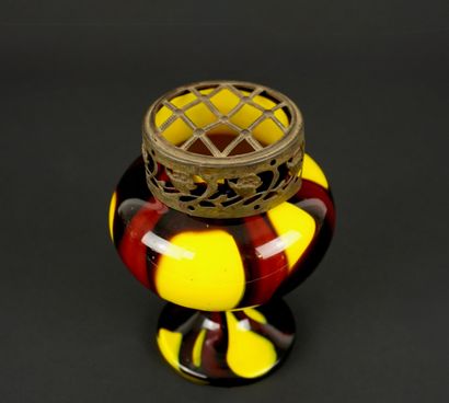 FLOWER HOLDER 015. Small blown glass flowerpick,...