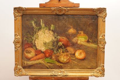 Oil on canvas circa 1920 depicting a still...