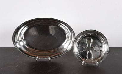 CRISTOFLE. Bottle coaster in silver-plated...