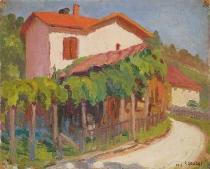 GAUDET Raymond (1899-1967). Oil on cardboard.
The...