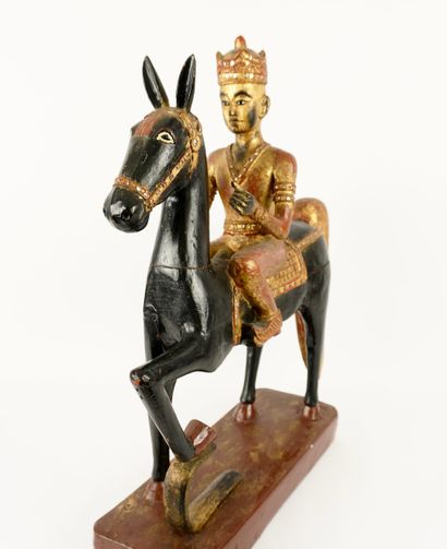 CHINA. early 20th century. Equestrian statue...
