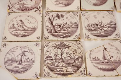 DELFT. 17th and 18th centuries. Set of 12...