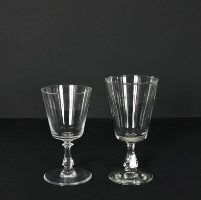 Val Saint Lambert, VSL. 
8 glasses H 13cm
8...