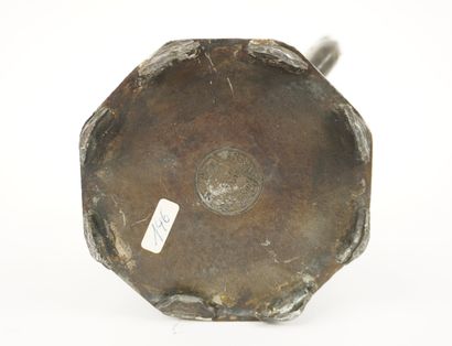 JAPAN. 20th (early). Octagonal lead teapot.
Circa...