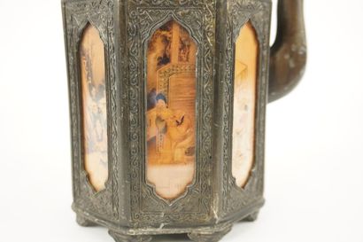 JAPAN. 20th (early). Octagonal lead teapot.
Circa...