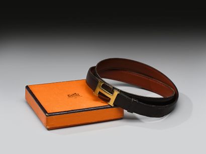 HERMÈS Paris
Year 1986.
Fine brown leather...