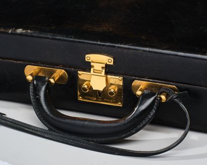 HERMÈS Paris.
Circa 1980.
Black Box leather...