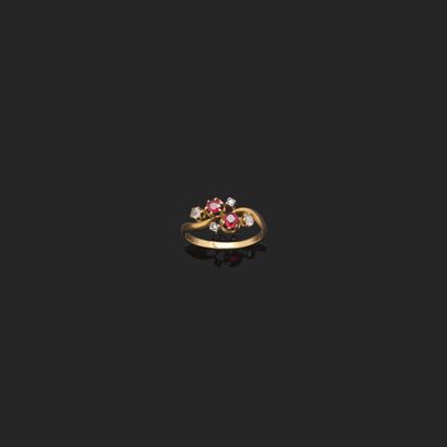 Bague duchesse en or jaune 18K (750°°° -...
