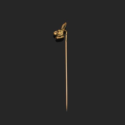 Epingle à lavallière en or jaune 18K (750°°°...