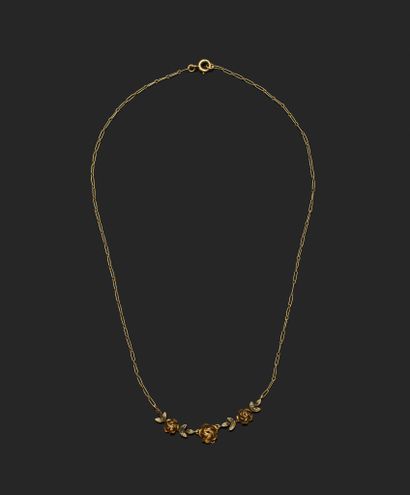 Collier en or jaune 18K (750°°° - poinçon...