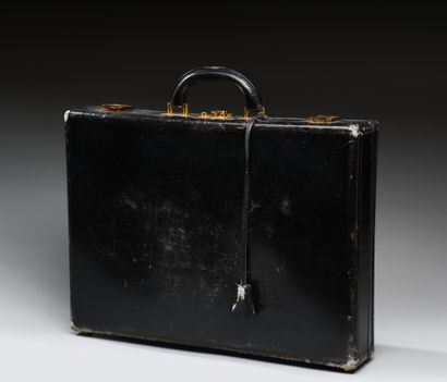 HERMÈS Paris.
Circa 1980.
Black Box leather...