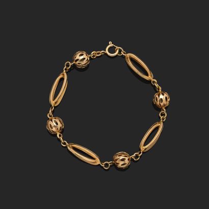 Bracelet in 18K (750°°°) yellow gold with...