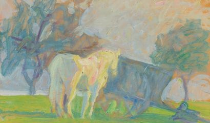Raymond THIBÉSART (1874-1968)
Cheval et tombereau.
Huile...