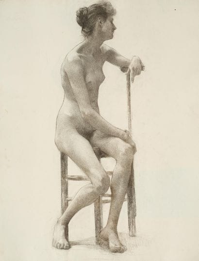 Raymond THIBÉSART (1874-1968)
Etude de nu...