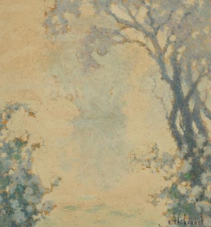 Raymond THIBÉSART (1874-1968)
La brume.
Gouache...