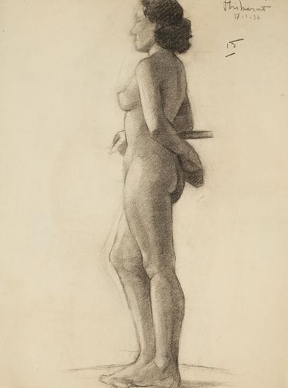 Raymond THIBÉSART (1874-1968)
Etude de nu...