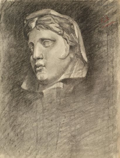 Raymond THIBÉSART (1874-1968)
Etude de sculpture.
Dessin...