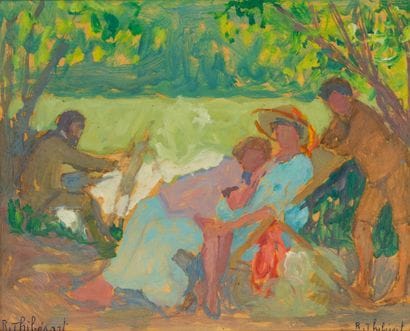 Raymond THIBÉSART (1874-1968)
Le peintre...
