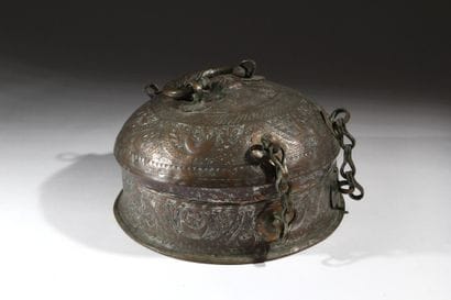 India or Southeast Asia
Copper betel box...