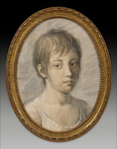 École française du début du XIXème siècle.
Portrait...