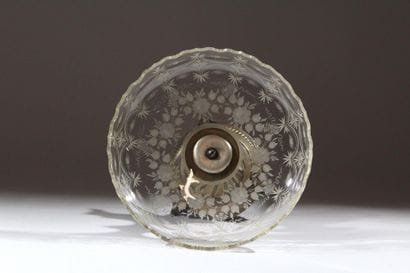 In the Baccarat Style 
Glass goblet on a...