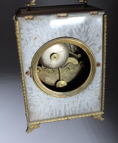 Four-legged officer's table clock made of...