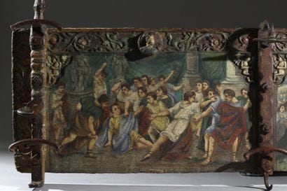 ITALIE - Probablement Sicile, XIXème 
Panneau...