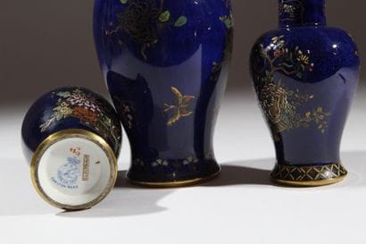 CARLTON WARE
A porcelain set with an enameled...