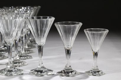 MOSER
Début XXème 
Service de verres de table...