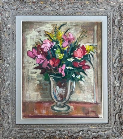 Ove Olson (1903-1975)
Nature morte au bouquet...