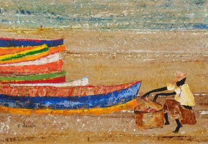 Charlotte DERAIN (XXème)
Le pêcheur.
Technique...
