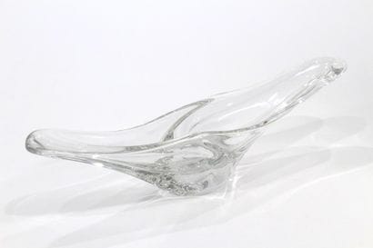 DAUM France 
Coupe de forme oblongue en cristal...
