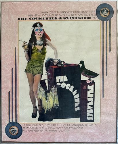 THE COCKETTES & SYLVESTER 
Affiche de concert...