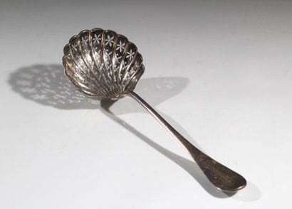 Silver sprinkling spoon (hallmark: Minerva),...
