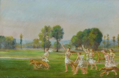 Emile Artus BOESWILLWALD (1873-1935)
Nymphes.
Pastel...