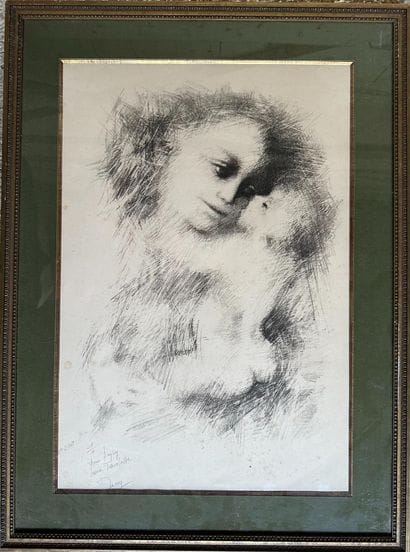Jean MOULIN (1932-2009)
La mère et l’enfant.
Lithographie
1er...