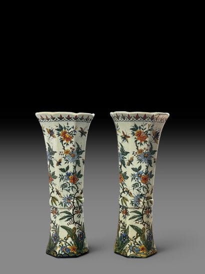 Gabriel FOURMAINTREAUX (1886–1984) in DESVRES.
Pair...