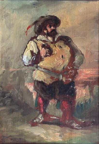 ECOLE ESPAGNOL du début du XXeme siècle.
Portrait...