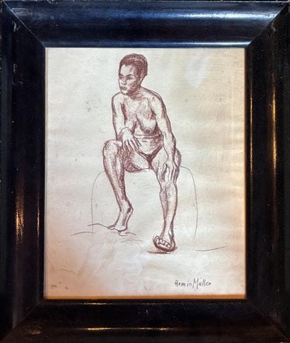 20th-Century French School,
Study of a Seated...