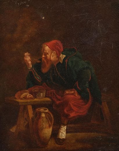 ÉCOLE du XIXème 
Le repos du zouave à la...