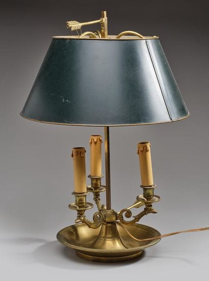 Large three-light hot-water bottle lamp with...